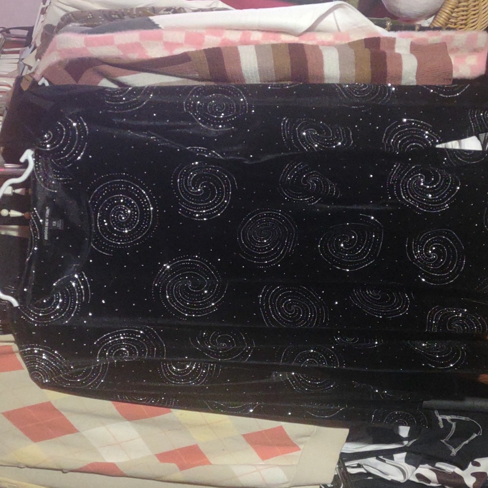 Black Velvet Swirl Pattern Shirt